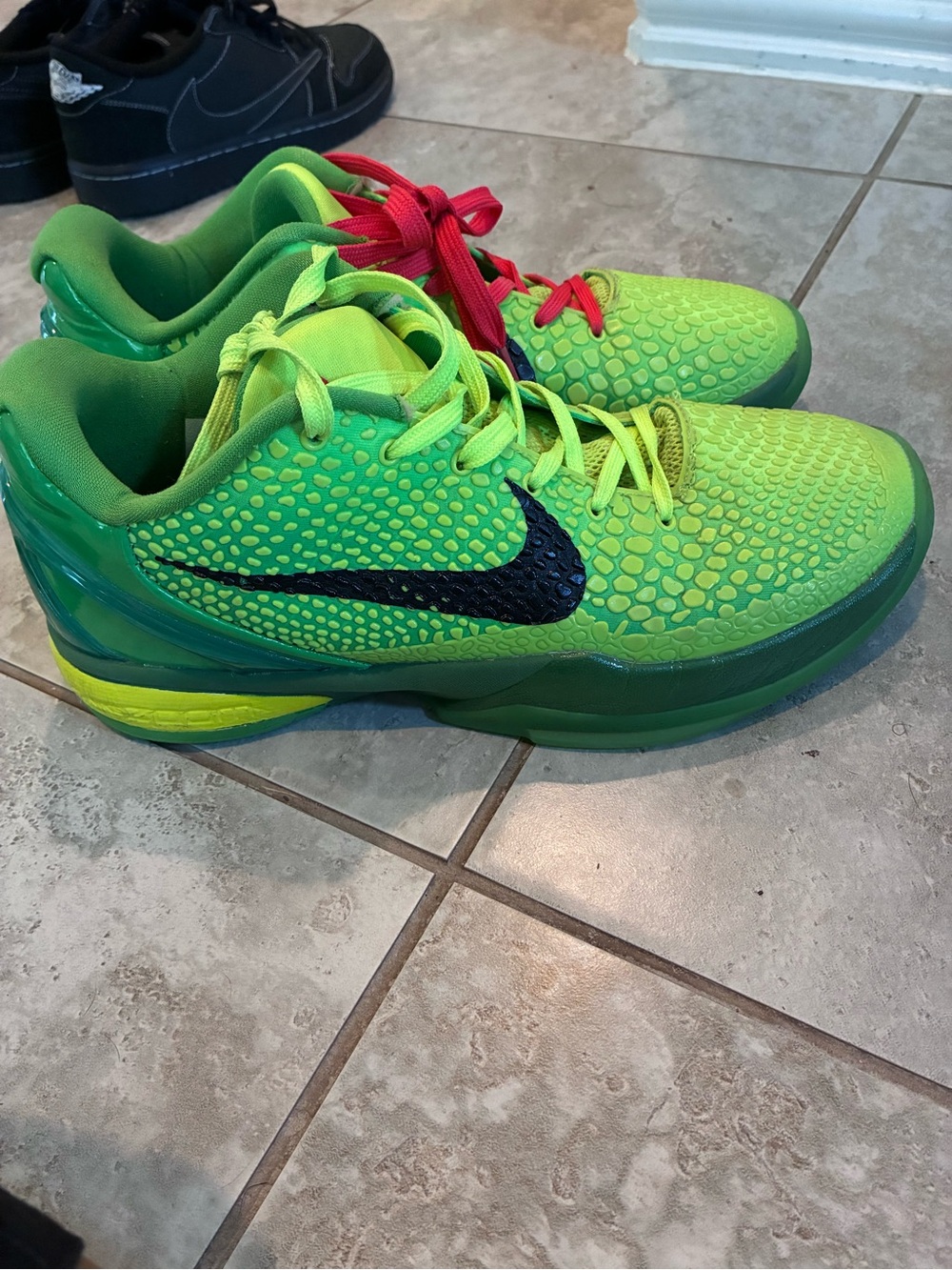 Nike Neon Green Basketball Sneakers with Black Swoosh